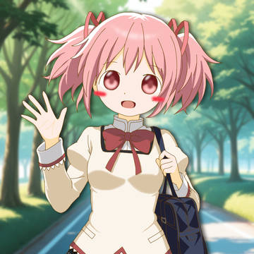 登校中まどかちゃん
