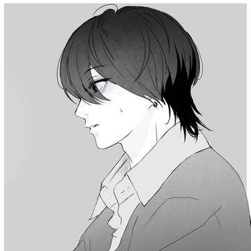 襟足長めの男子
