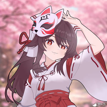 Hu Tao Shrine Maiden outfit