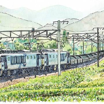 EF64 1000番台重連+無蓋貨車