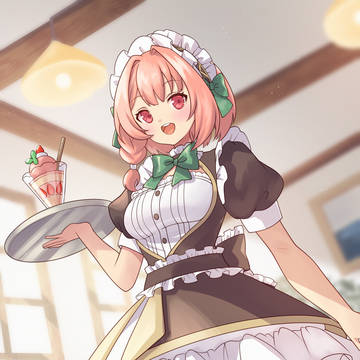 苺パフェお持ちしました