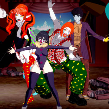 Clowning around.