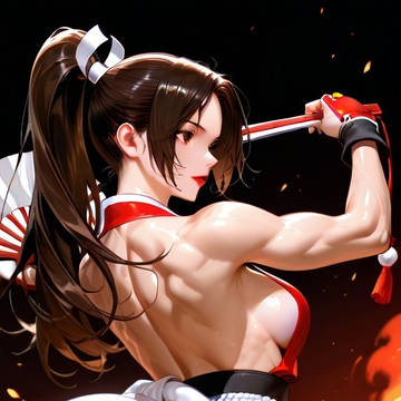 不知火舞 back, ass focus
