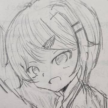 テストが終わって暇で描いたらいい表情で気に入ったやつ