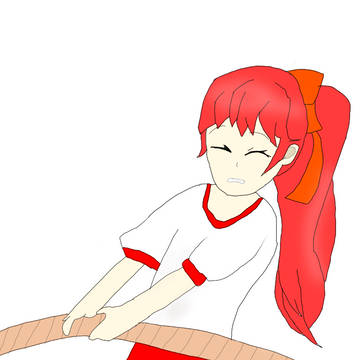 芳澤かすみ　綱引き