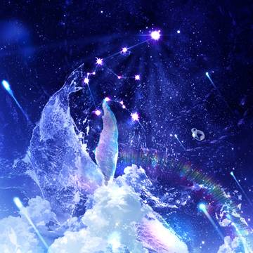 夜空に輝くみずがめ座