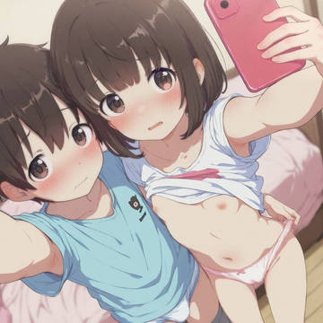 自撮り姉弟