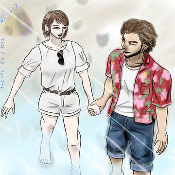 海デート