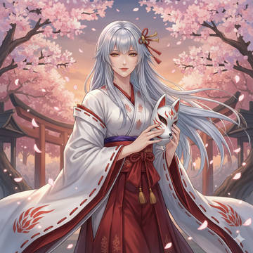 桜花と緋の巫女