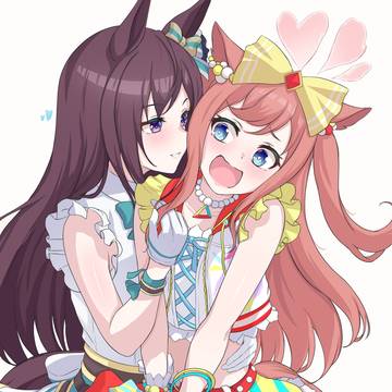 skebにて依頼頂いたデジドボ百合絵