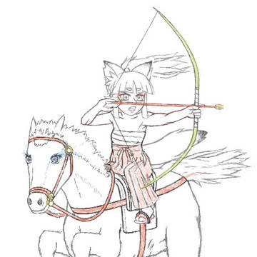 午年なので流鏑馬で♪