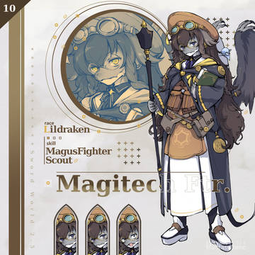 ■TRPG立ち絵・SW2.5　有毛種リルドラケンの魔動機術戦士■