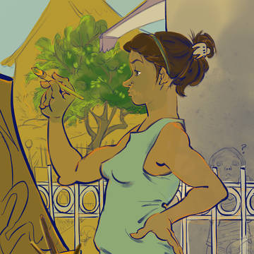 A day painting outside