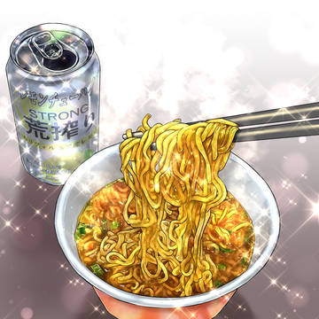 カップの味噌ラーメン