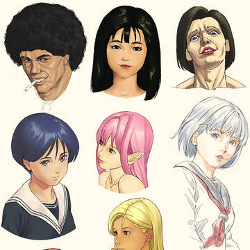デフォルメキャラの毛量２