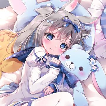 いっしょに寝よう~?🐰🩵