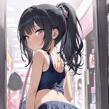 近くの大型ショッピングモールに来た少女