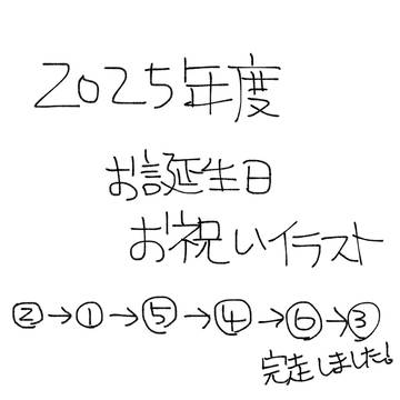 2025年度お誕生日絵