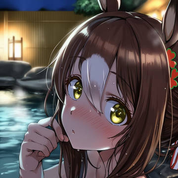 ファインちゃんと湯けむりウマ娘