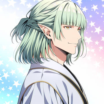 翻弄するエルフの剣士(ヘアアレンジver)