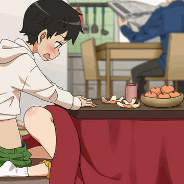 コタツで