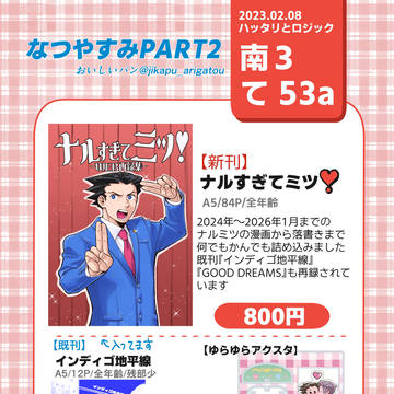 2/8 ナルミツオンリー『ハッタリとロジック』お品書き