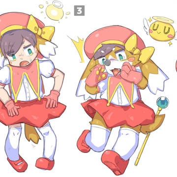 魔法少女ケモ度の階段みたいなやつ