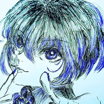 青い子
