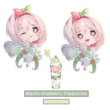 Matcha strawberry frappuccino