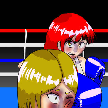 ダメ押しの右フック