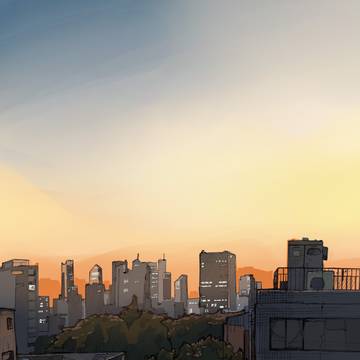 黄昏に溶ける東京