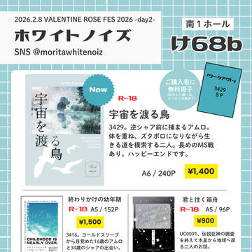 【2/8 VRF2026 day2】お品書き&新刊サンプル