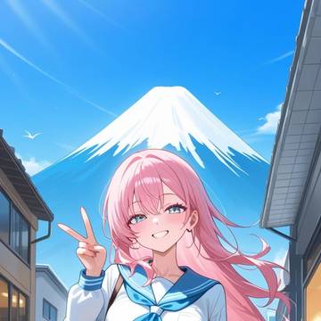 富士山とパンチラ