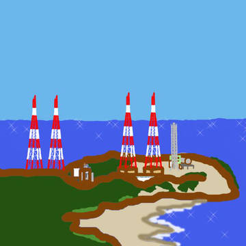 宇宙開発かるた用イラスト⑪ JAXA施設
