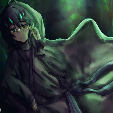 a girl in the forest