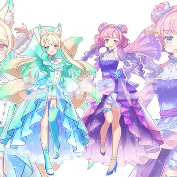 【お仕事】アイドル風新衣装立ち絵