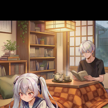 只是在暖桌里休息