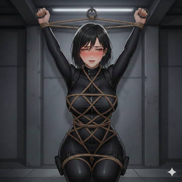 拘束された女性エージェント