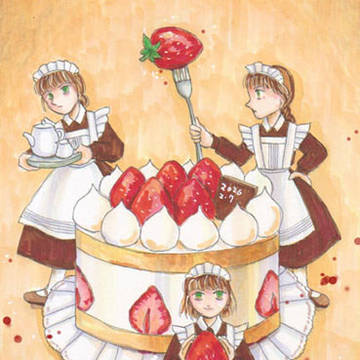 いちごケーキのメイドさん