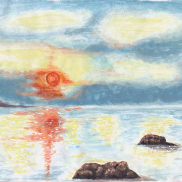 海に沈む夕日