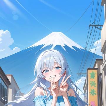 富士山とパンチラ