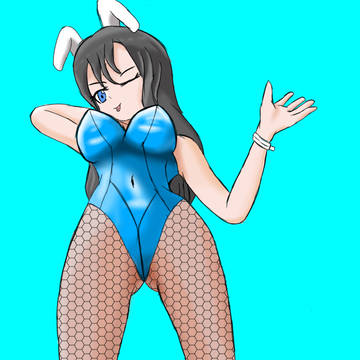 青バニーガール