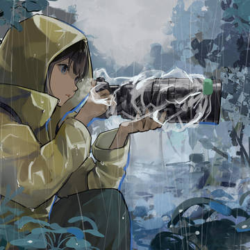 雨天の中の撮影
