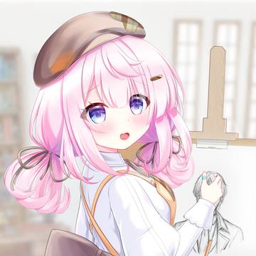 館長さんに絵を見られてしまい不幸にも鉛筆を落としてしまいました