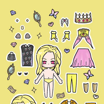 着せ替えシール風カリスマたち 3