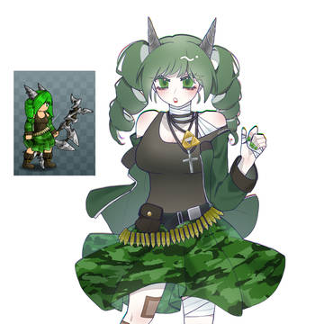 green and red(?)