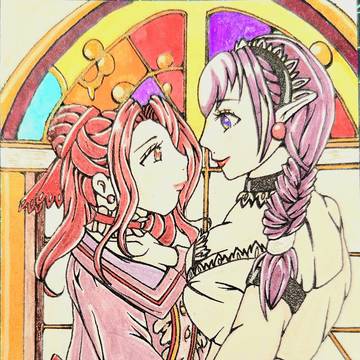 オリジナル お嬢様とメイド(教会