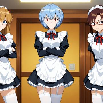 Group Maids - Rei, Asuka & Mari