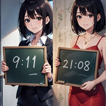 Grokに描いてもらった絵 08美人時計