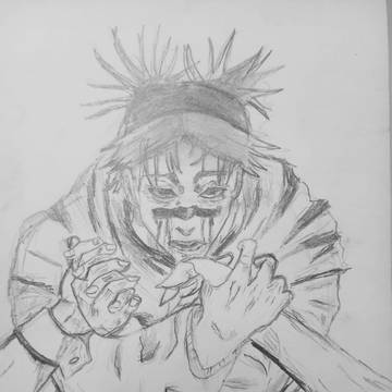 fanart, sketch of Choso from jjk